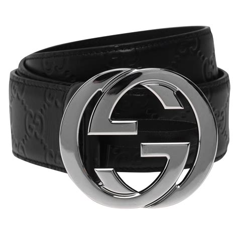 gucci interlocked embossed belt.